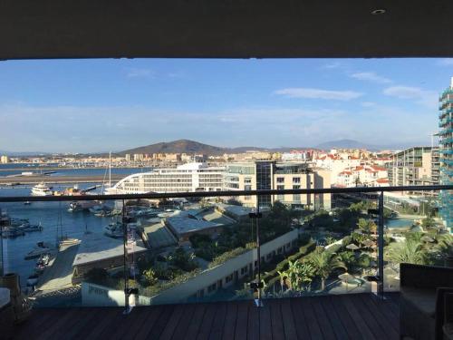 a view of a city from a balcony at Spectacular sea views apartment in Gibraltar
