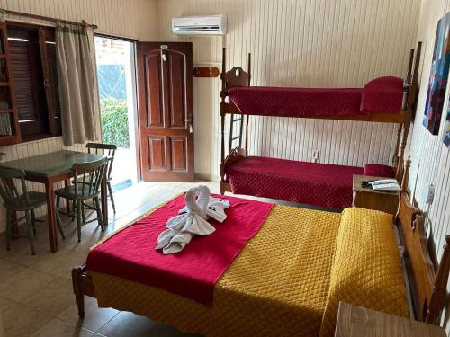 Cama o camas de una habitación en Apart Hotel Géminis