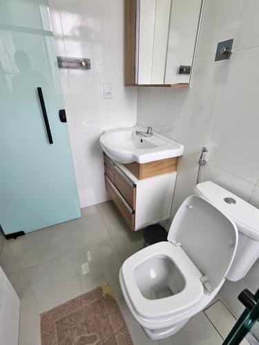 Koupelna v ubytování Hotel Avelar