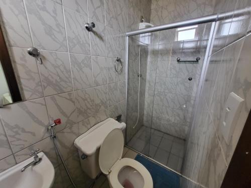 Koupelna v ubytování Hotel Avelar