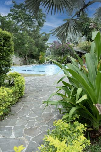 Der Swimmingpool an oder in der Nähe von Terra Luna Lodge