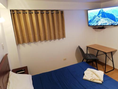 Katil atau katil-katil dalam bilik di El Ave Azul Boutique Hotel Cusco