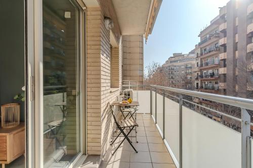 a balcony with a view of a city at AB Sagrada Familia - Sant Pau in Barcelona