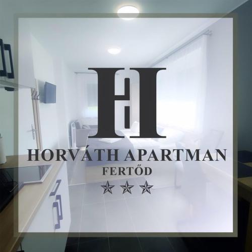 a sign for a horenai apartment fürford at Horváth Apartman in Fertőd