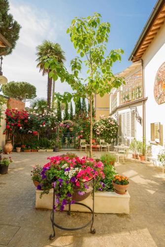 a group of potted flowers in a garden at The Perfect Place in Ravenna