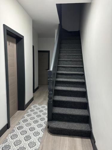 a staircase in a room with a carpet at P Williams in Catford