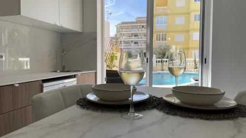 Bazén v ubytovaní Vivienda a pie de playa con piscina privada alebo v jeho blízkosti