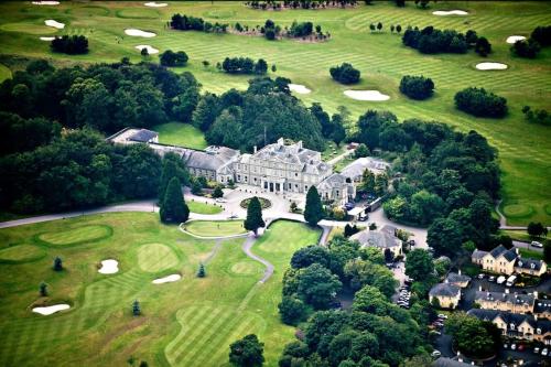 an aerial view of a mansion in a field at Faithlegg Mews in Waterford
