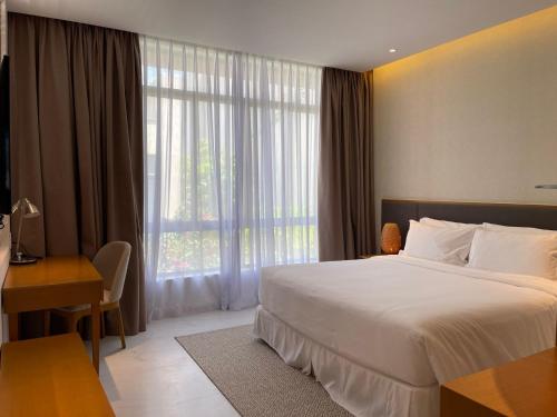 Ένα ή περισσότερα κρεβάτια σε δωμάτιο στο Bigstar Villas