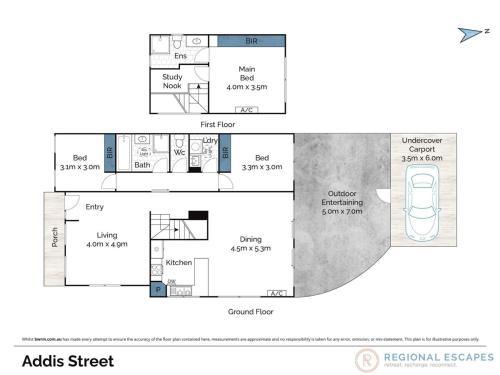 a floor plan of a house at West Addis I Longer Stays Welcome in Geelong West
