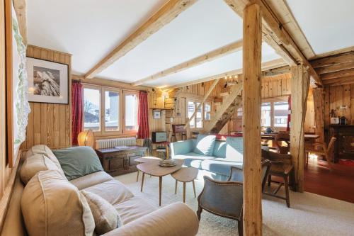 Area soggiorno di Chalet Spouter Happy Rentals