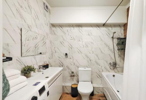 Ένα μπάνιο στο Modern apartment in Golden Square