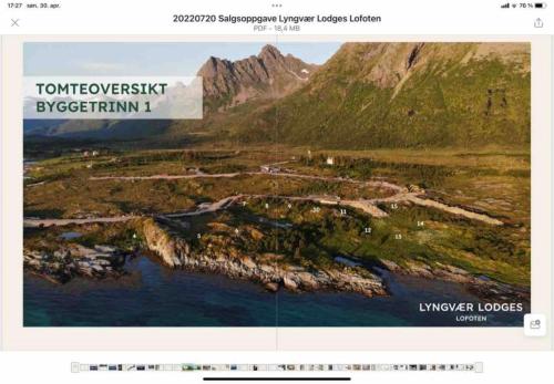 a screenshot of the homepage of a website at New lodge at seaside, near Henningsvær Lofoten in Kleppstad