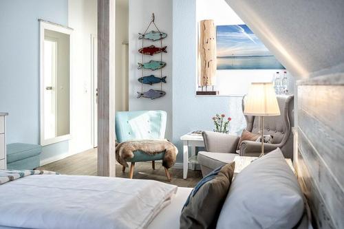 Postel nebo postele na pokoji v ubytování Mein Inselhotel