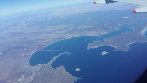 an aerial view of a large body of water from an airplane at Albatros Nes 49 Van Spilberg Road Saldanha in Saldanha
