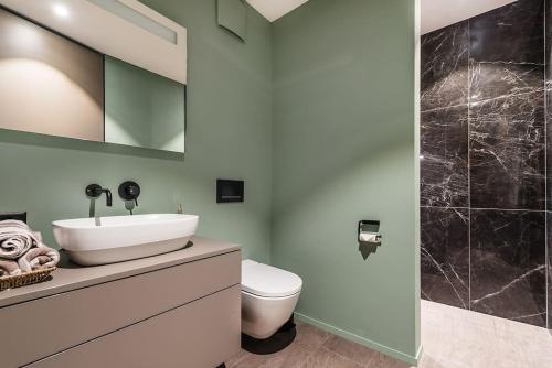 Koupelna v ubytování Purer Luxus am Bodensee