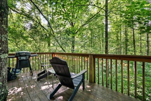 Balkón nebo terasa v ubytování Rivers Edge Treehouses