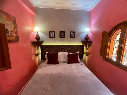 Cama o camas de una habitación en Riad ouhmidi