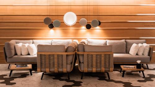 Гостиная зона в Hôtel LA MOURRA