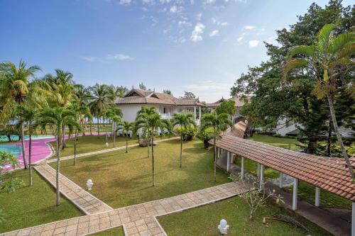 an aerial view of a resort with a park at BIDONG VIEW RESORT in Kuala Terengganu