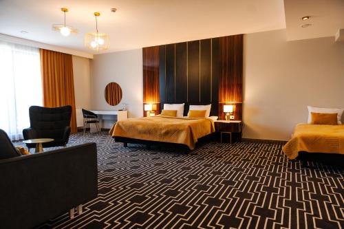 Katil atau katil-katil dalam bilik di MODERNO hotel Garwolin