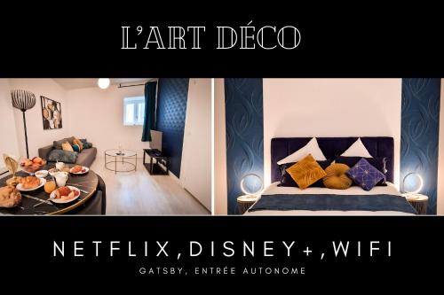 L'Art Déco 3 étoiles Wifi, Netflix, Disney, Coeur de Bastide