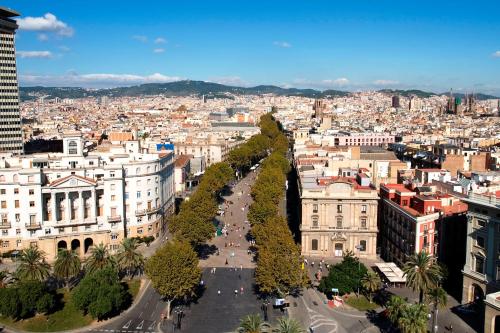 Vista general de Barcelona o vista desde el hotel