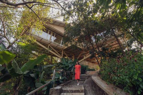 Jardín al aire libre en Grape County Eco Resort & Spa, Nashik