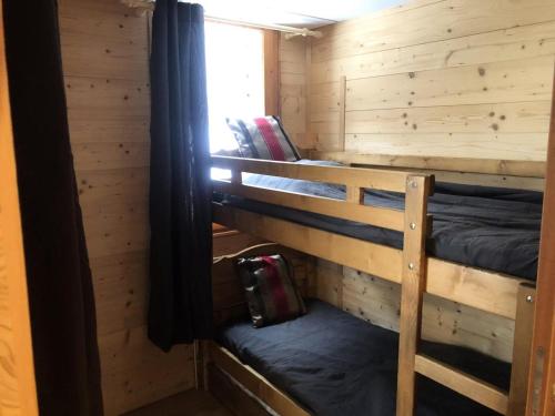2 lits superposés dans une cabine avec fenêtre dans l'établissement Résidence Sapiniere - La Sapinière 16 - Très joli 2 pièces au cœur de la nature MAE-1724, à Valmorel