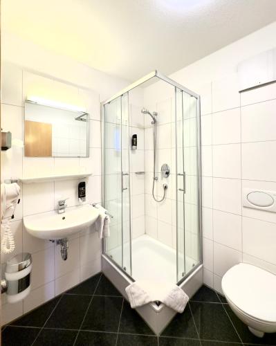 Koupelna v ubytování Hotel Günter