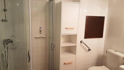 une salle de bain avec douche et toilettes dans l'établissement Résidence Les Valmonts - 3 pièces 6 personnes exposé Ouest MAE-9544, à Valloire