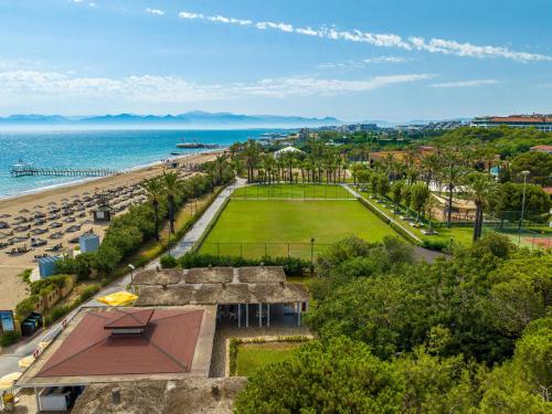 an aerial view of the beach and a park at Asteria Family Resort Belek in Belek