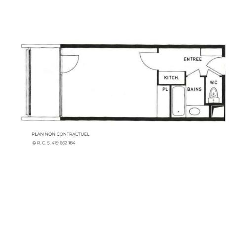 Résidence Chaviere - Studio 4 pers au pied des pistes à la Croisette - accès 3 Vallées MAE-5624