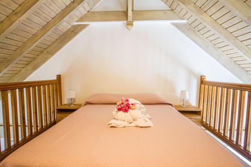 Postel nebo postele na pokoji v ubytování Habitation du Comté