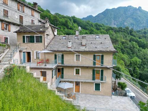 a building on the side of a hill at Casa Gemma in Rimella