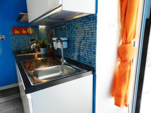 a kitchen with a sink and a stove at Dea Cibele in Rome