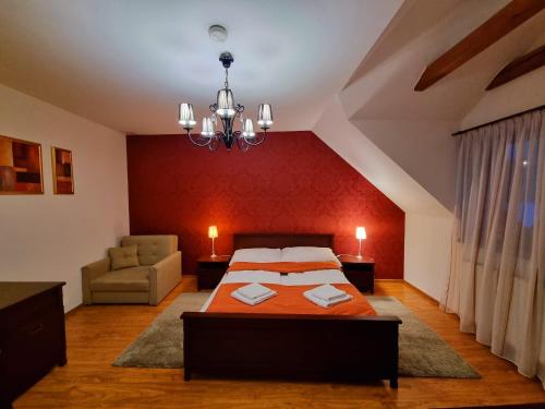 Postel nebo postele na pokoji v ubytování B&B Penzión Magura