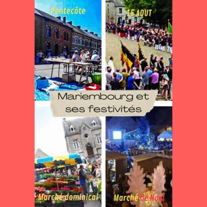 a collage of different pictures of a festival at Le Montôbuis in Couvin