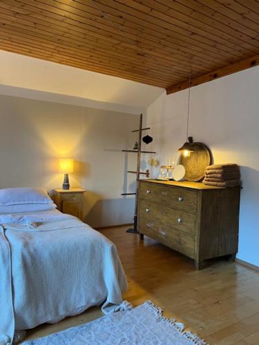 Postel nebo postele na pokoji v ubytování Charmant vakantiehuis