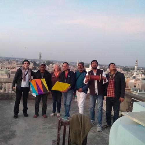 a group of people standing on a roof at Hotel Shekhawati, A boutique stay in Mandāwa