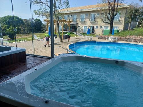 Bazén v ubytování Maestro Thermas Park Hotel nebo v jeho okolí