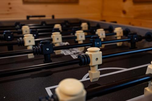 a close up of an electronic drumasteryasteryasteryasteryasteryasteryasteryasteryastery at Sweet Mountain Memories Relax affordably cozy cabin with hot tub, game room, and mountain views! in Cosby