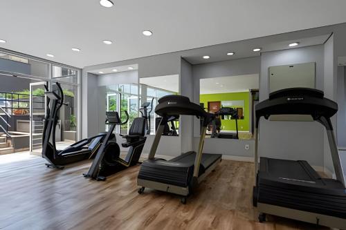 Fitness centrum a/nebo fitness zařízení v ubytování Paulista Premium Flat