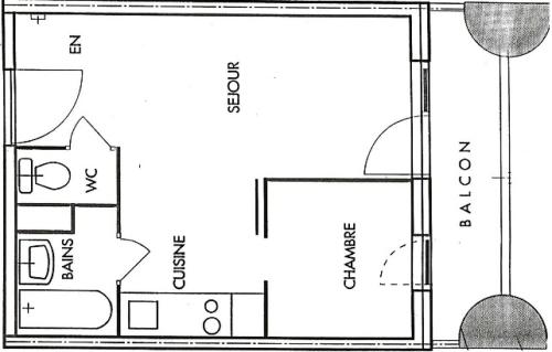 The floor plan of Résidence Le Cervin - 2 Pièces pour 5 Personnes 044