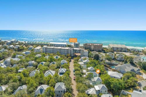 an aerial view of a resort near the ocean at Sans Souci by 30A Escapes in Seacrest