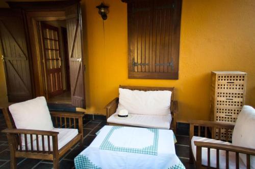 Giường trong phòng chung tại 3 bedrooms chalet with shared pool terrace and wifi at San Juan de la Mata