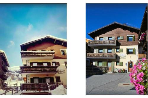 een gebouw met balkons aan de zijkant bij 2 bedrooms apartement with wifi at Livigno in Livigno