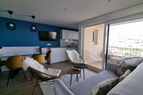 Appartement calme avec vue sur les bateaux