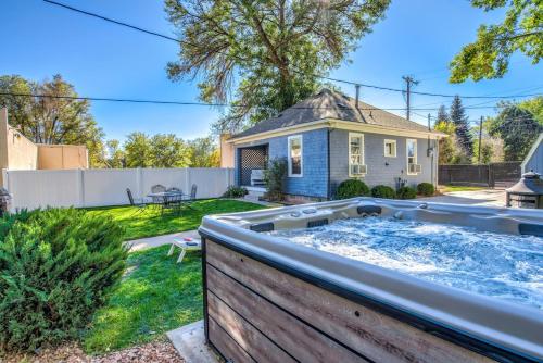 a hot tub in the backyard of a house at Corona Cabana - Hot Tub BBQ Top Attractions in Colorado Springs