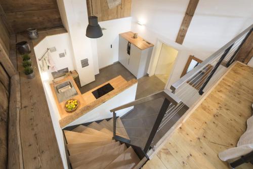 an overhead view of a staircase in a house at Fewo Titisee im Kaspershäusle in Altglashütte